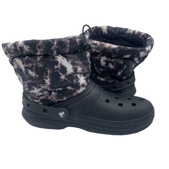 Crocs Neo Puff Booties Lined Faux Fur Black Tie Dye  Mens 8 Womens 10 Unisex main image 7